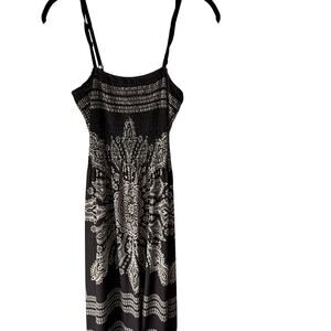 Ocean Blue Medium Tall Gray Bohemian Festival Maxi Dress‎